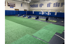 PV’s transforms an old wrestling room into a new indoor golf room.