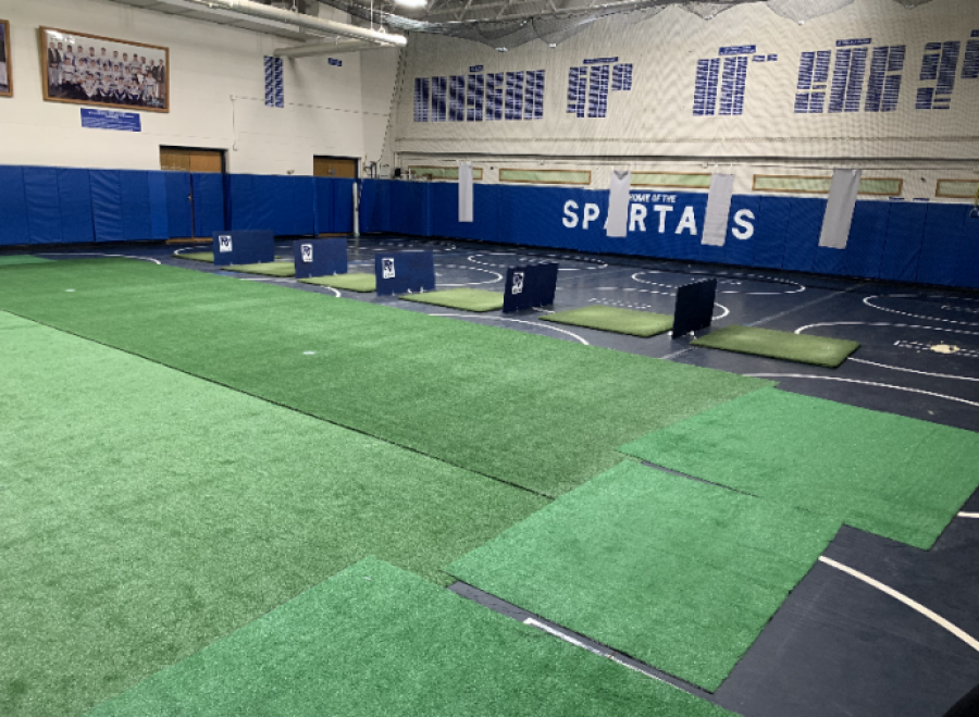 PV’s transforms an old wrestling room into a new indoor golf room.