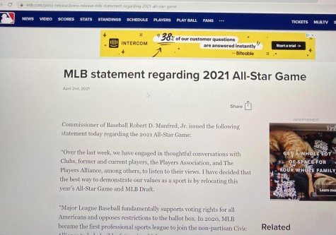 The MLB website pictured above is a great place to keep up with the latest baseball news.