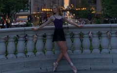 Sarah McVey poses in Millenium Park on a night off during the Joffrey Summer Intensive.