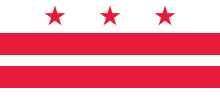 The flag of the District of Columbia as it hopes to become a state. 