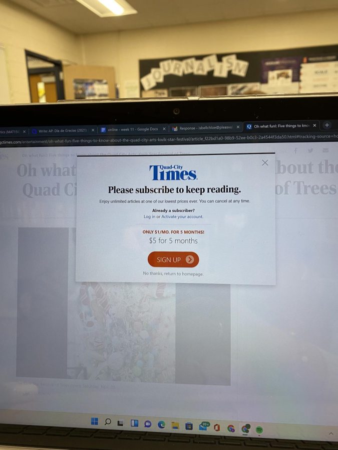 Local news sites like the QC Times have implemented paywalls making it difficult for people to stay up to date on news. 