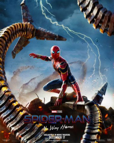 This is the official poster for the theatrical release of “Spider-Man: No Way Home”