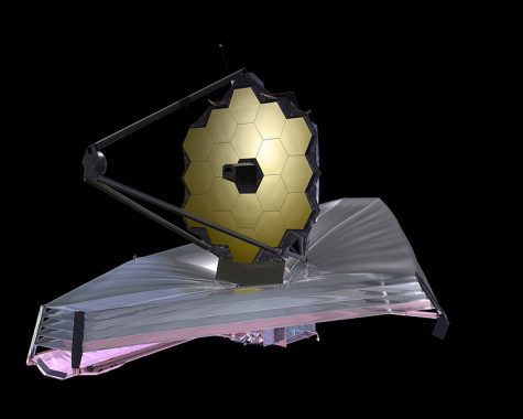 Pictured above is an artist rendering of the James Webb Space Telescope fully deployed in space.
