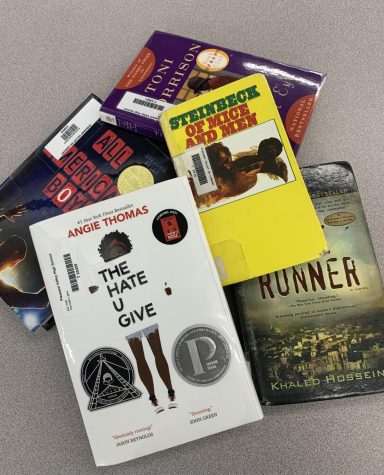 Many challenged books are available in the school library for students to read.