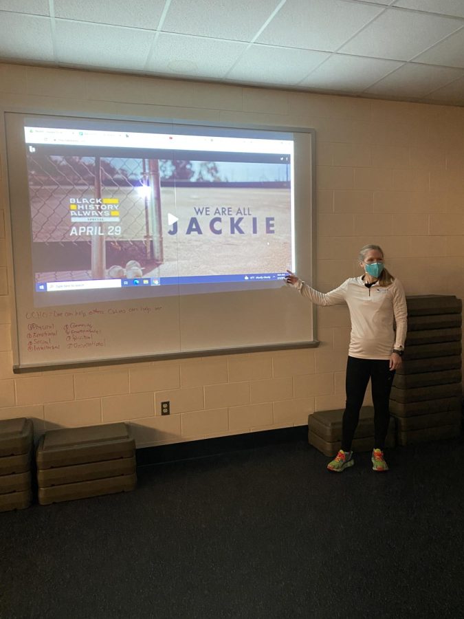 Kicking off Black History Month, PV physical education teacher Jane Wheeler walks through a lesson on influential Black athletes in the history of the United States. Despite legal limitations on racial conversations in the classroom, Wheeler believes these conversations are crucial for the development of the American youth.