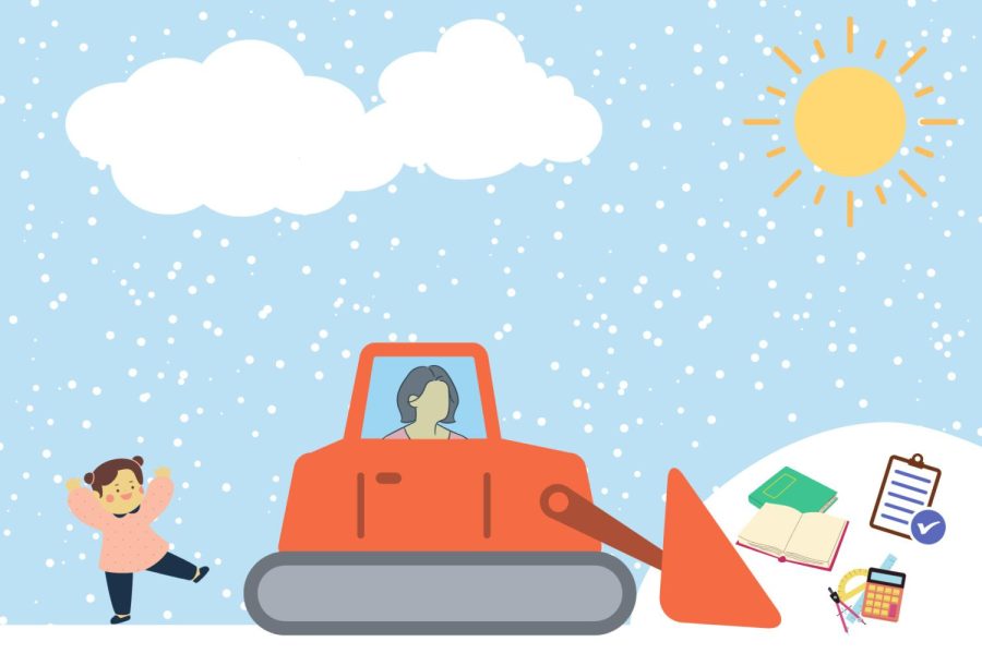 Snowplow parents clear the path of any possible obstacles for their children in order to seemingly ensure success. 