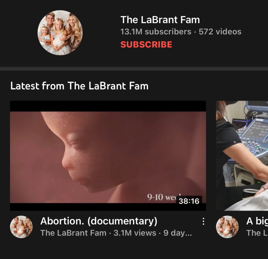 The popular youtube channel, The LaBrant Fam, with over 13 million subscribers recently posted a controversial documentary about abortion.