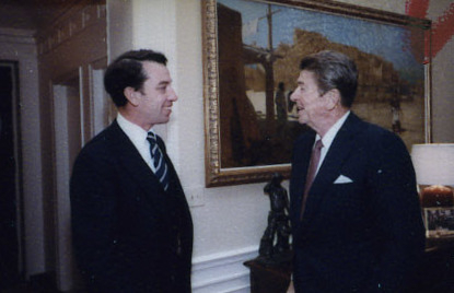 Iowa Senator Chuck Grassley stands with former President Ronald Reagan in 1981. Grassley has been in office since then, warranting some concern pertaining to both his age and his ability to represent younger generations. 