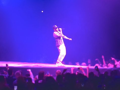 Kendrick Lamar performs Money Trees during the Yeezus tour.