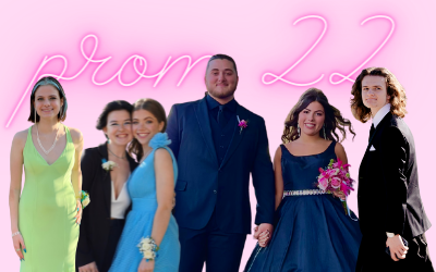 PV students Grace Habben, Bella Vondracek, Chloe Isbell, Aidan Kilstrom, Ryan Johns and Charles Budan dazzle in their looks at prom 2022.