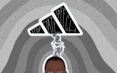 This image drawn by Maura Peters depicts the broken partnership between hip hop artist Kanye West and Adidas after a recent string of anti-semitic comments.