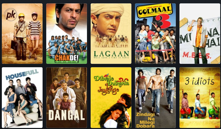 Some of the best Bollywood movies produced.