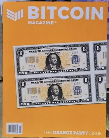 An issue of the Bitcoin Magazine displaying El Salvadors President, Nayib Bukele, who was the first to declare Bitcoin legal tender.
