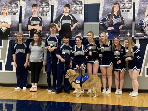 The Pleasant Valley Sparkles celebrated their nine senior members at the varsity basketball game on Feb. 18.