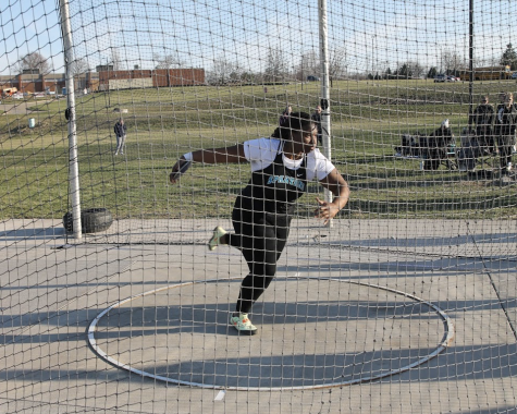 Reese Goodlet continues to assist her team through discus as she is credited with earning 10 of the 150 points scored at the PVGTF home meet on Thursday. This helped the Spartans win the meet as they beat the runner up team, Solon, by just 5 points.  
