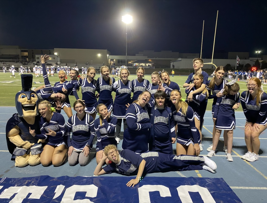 The Pleasant Valley Sparkles, one of their very special programs, giving the opportunity to cheer under the Friday night lights. 