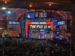 The stage set up for the NFL Draft.