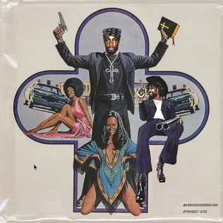 Based on 1970s blaxploitation film Sweet Jesus, Preacherman, the cover is a nod to Black culture.