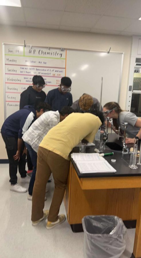 AP Chemistry, a class that focuses on hands-on college chemistry, will be discontinued due to a lower enrollment.