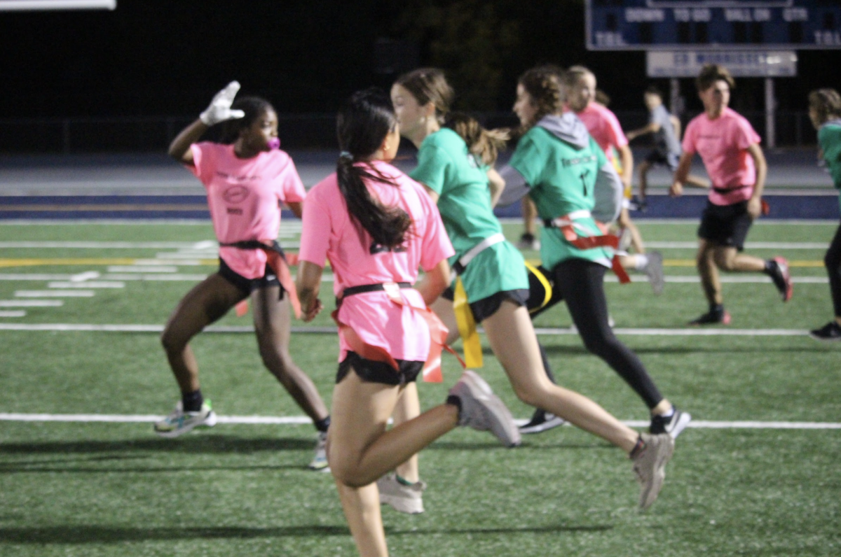 PV powderpuff teams competing in a game on Sept. 16.