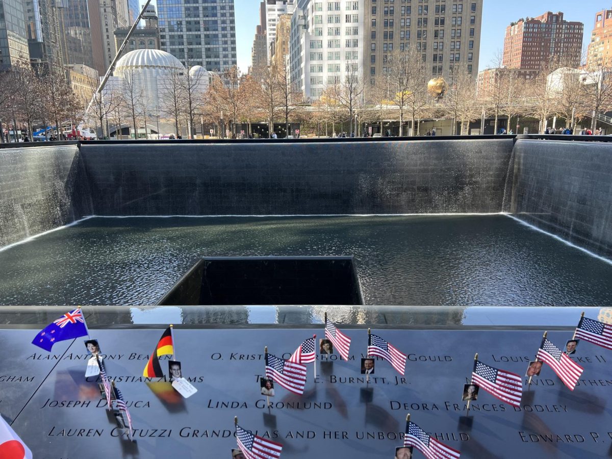 9/11 Memorial in full display on a March morning