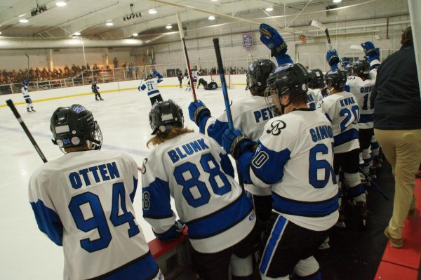 “Quad City Blues celebrate a goal against the Lincoln Jr Stars at the Rivers Edge.”
