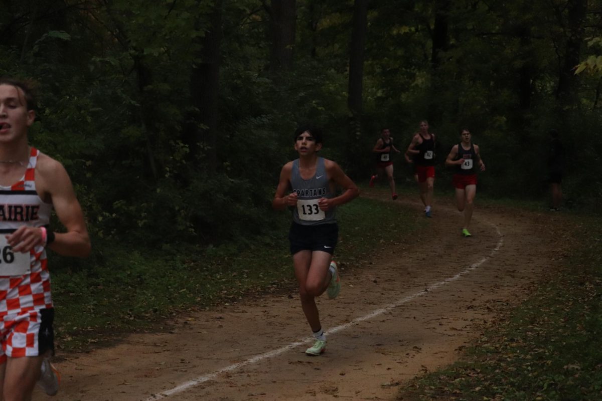 Kamran Foad passes his opponents and gears up to run up the Exterminator at districts at Crow Creek Park, October 18, 2023. 
