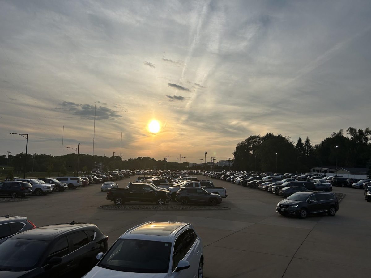  Cars quickly fill up the parking spaces in lot D. 