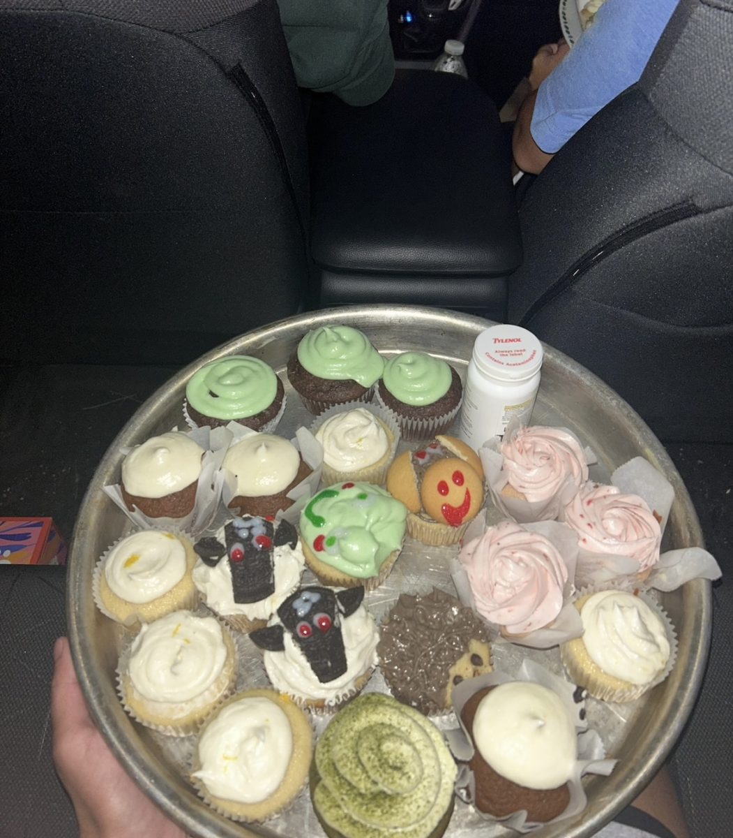 A tray of homemade cupcakes of different flavors, including pumpkin. Photo credit to: Khushi Mehta