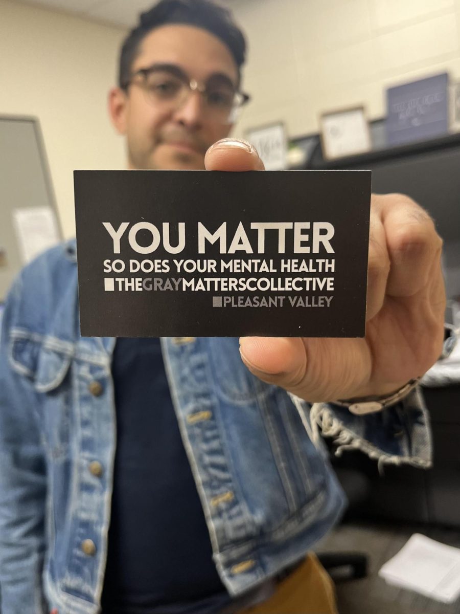 The Gray Matters Collective leader Evan Terronez is aiding in the development of better mental health resources for students at PV.