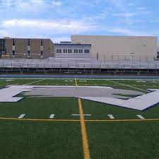 The artificial turf field at pleasant valley highschool. The school will continue to have artificial turf for the following seasons. 