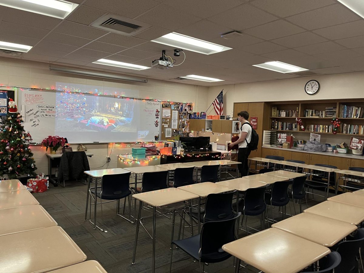 This is an example of a classroom that is decorated in a more comfortable fashion. It enhances students learning and their comfort in the classroom.