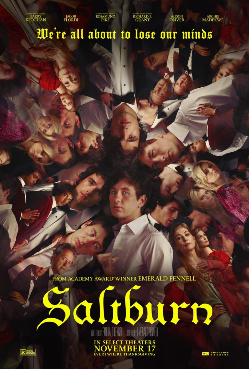 Promotional poster for Saltburn. The films mixed reviews fail to grasp its artistic risks.