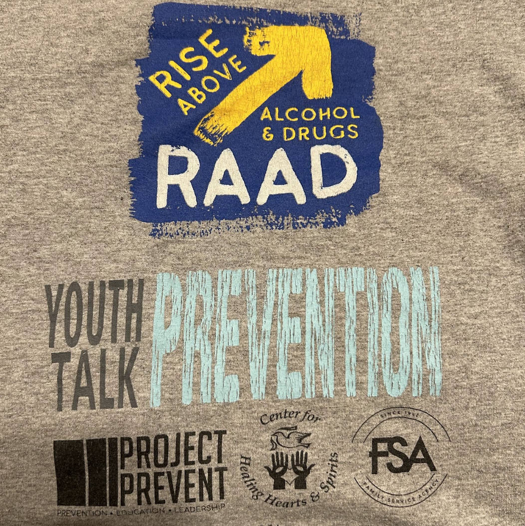  A shirt distributed by drug prevention programs speaking out against drug and alcohol abuse.