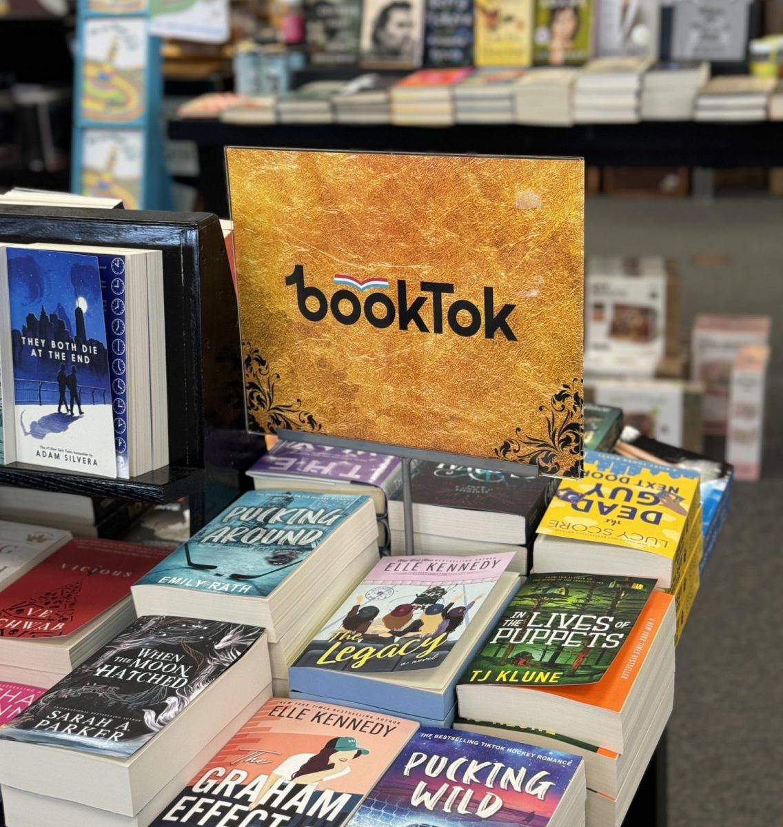 Many bookstores feature BookTok displays to help readers easily track down popular books.
