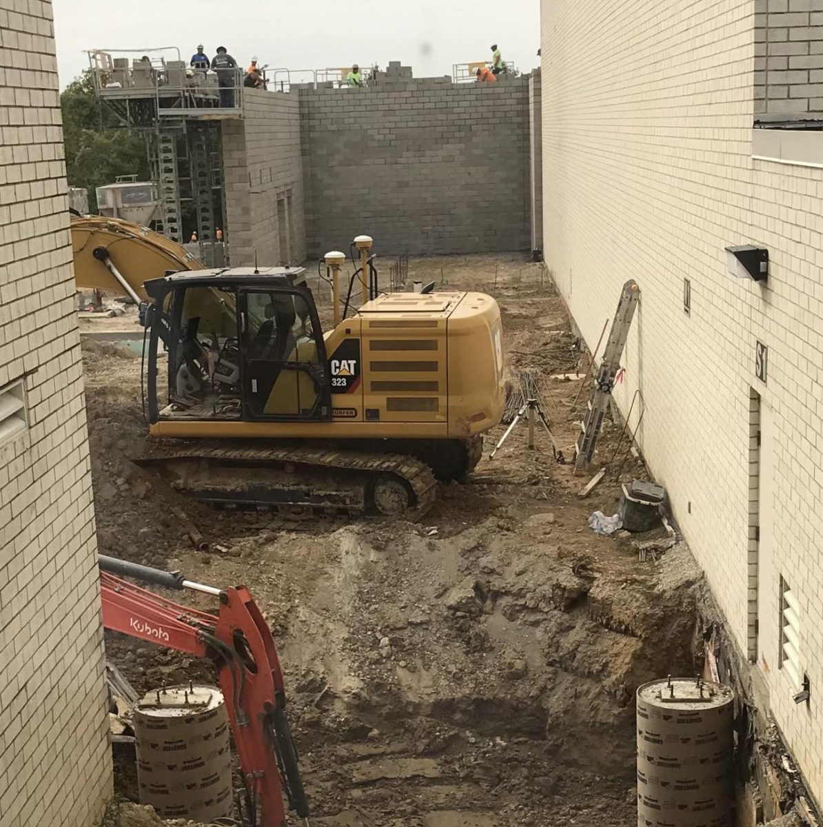 Construction is in full swing as Pleasant Valley expands with five new science classrooms. The expansion addresses the growing congestion on the upper floor.