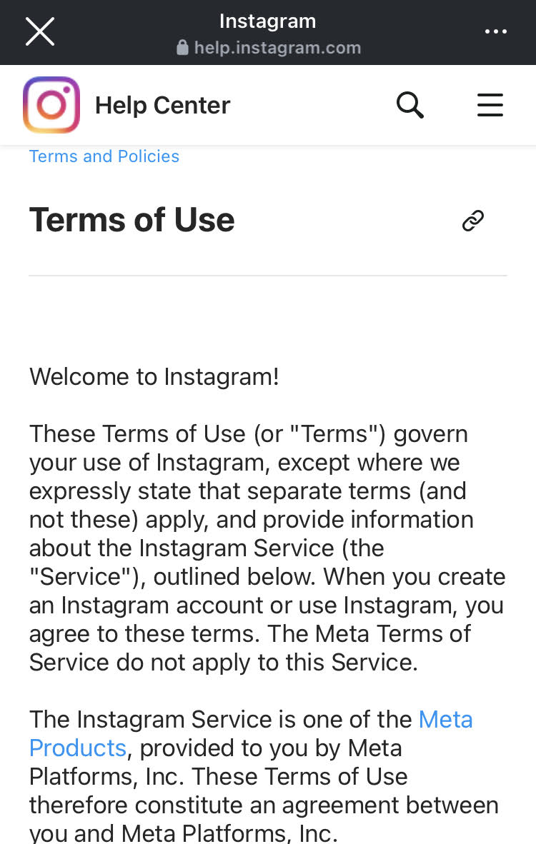 Instagram outlines the agreement between Meta and the user in its extensive terms of use. New age verification measures will be added soon.