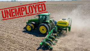 A John Deere tractor with an unemployed stamp on it.

Photo credit: Rithwick Lakshmanan (canva)

