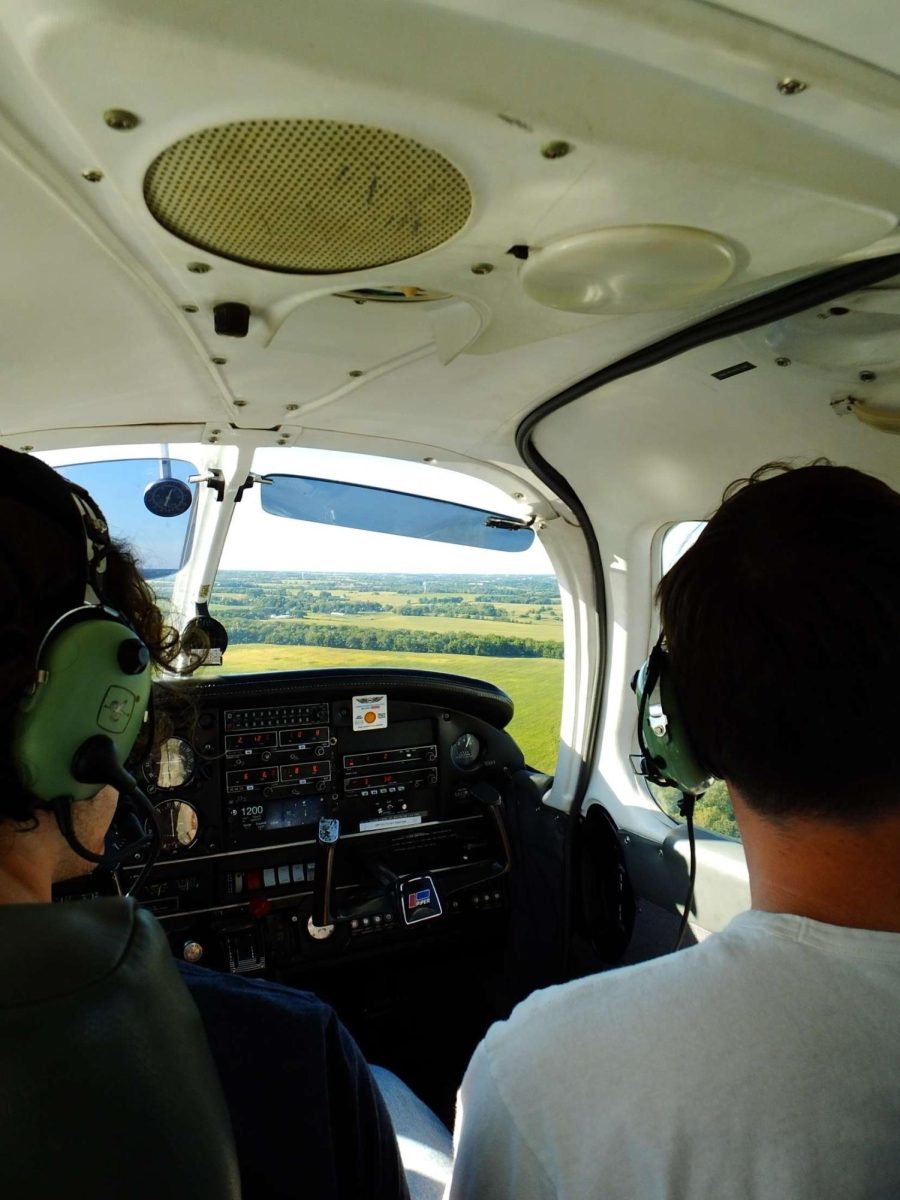 Sean Murphy, holder of a third-class medical certificate, flying his friends around in a general aviation aircraft.

Photo Credit: Karl Hellinga