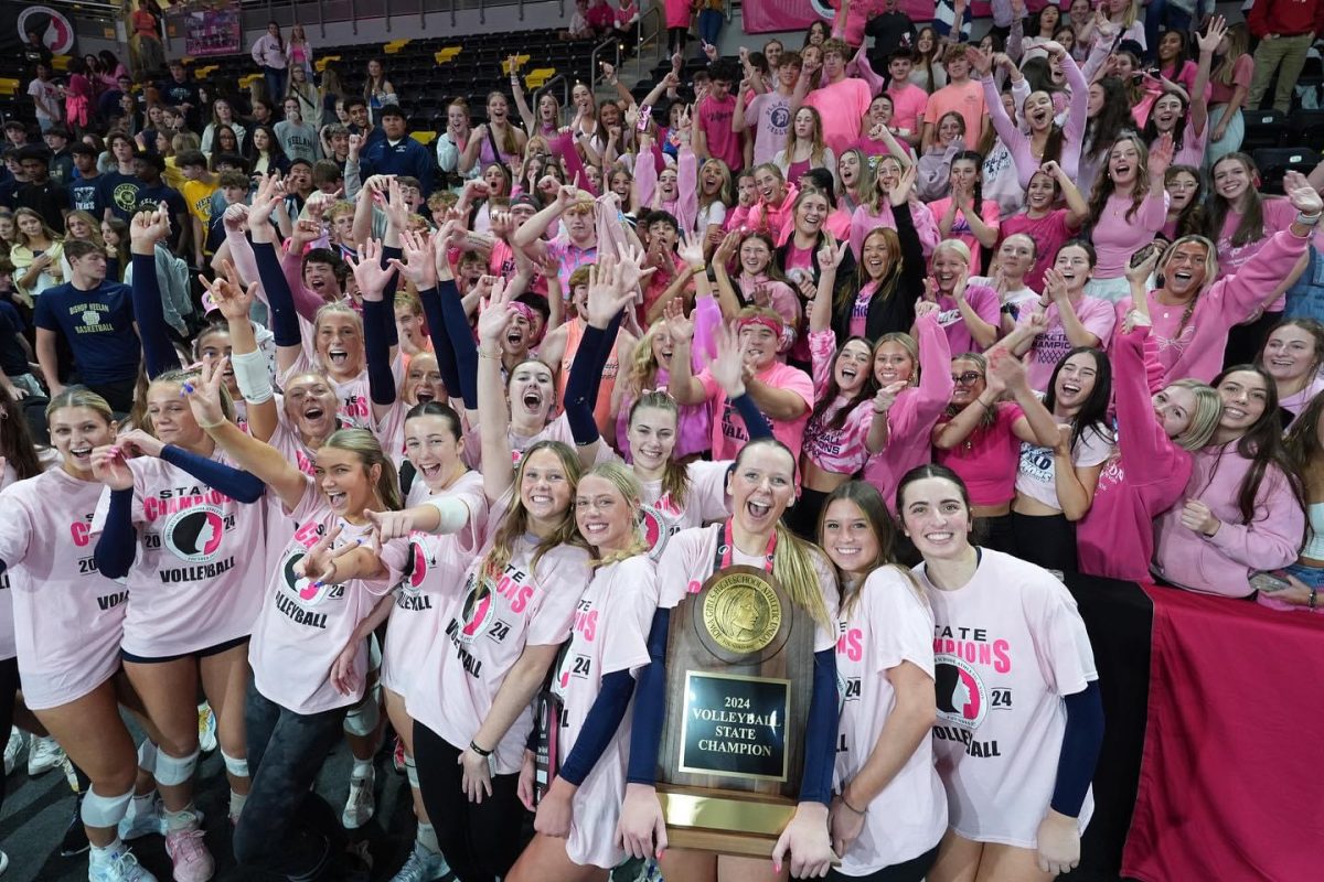 Many PV students attended the state championship volleyball tournament to support the girls as they earned their state title. These students had to miss multiple days of school to partake in this exciting and important experience.

Photo Credit: Iowa High School Girls Athletic Union

