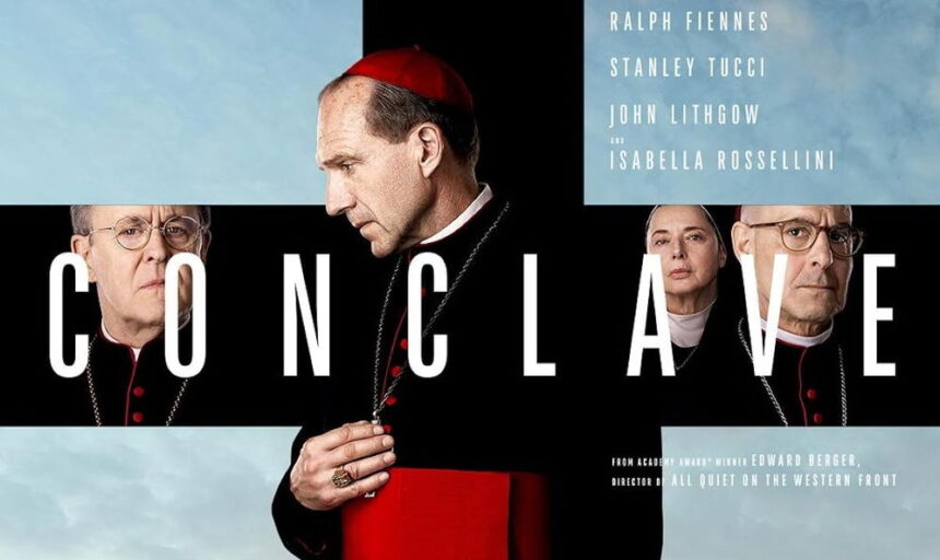 This is the promotional poster for “Conclave.”
Photo Credit: Focus Features