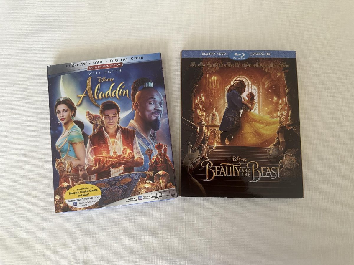 Pictured are the DVD versions of new Disney live action movies. 