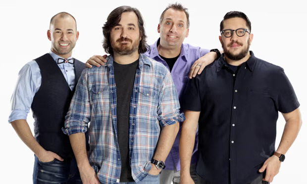 Impractical Jokers promotional poster featuring (left to right) James “Murr” Murray, Brian “Q” Quinn, Joe Gatto and Sal Vulcano.
Photo Credit to PR