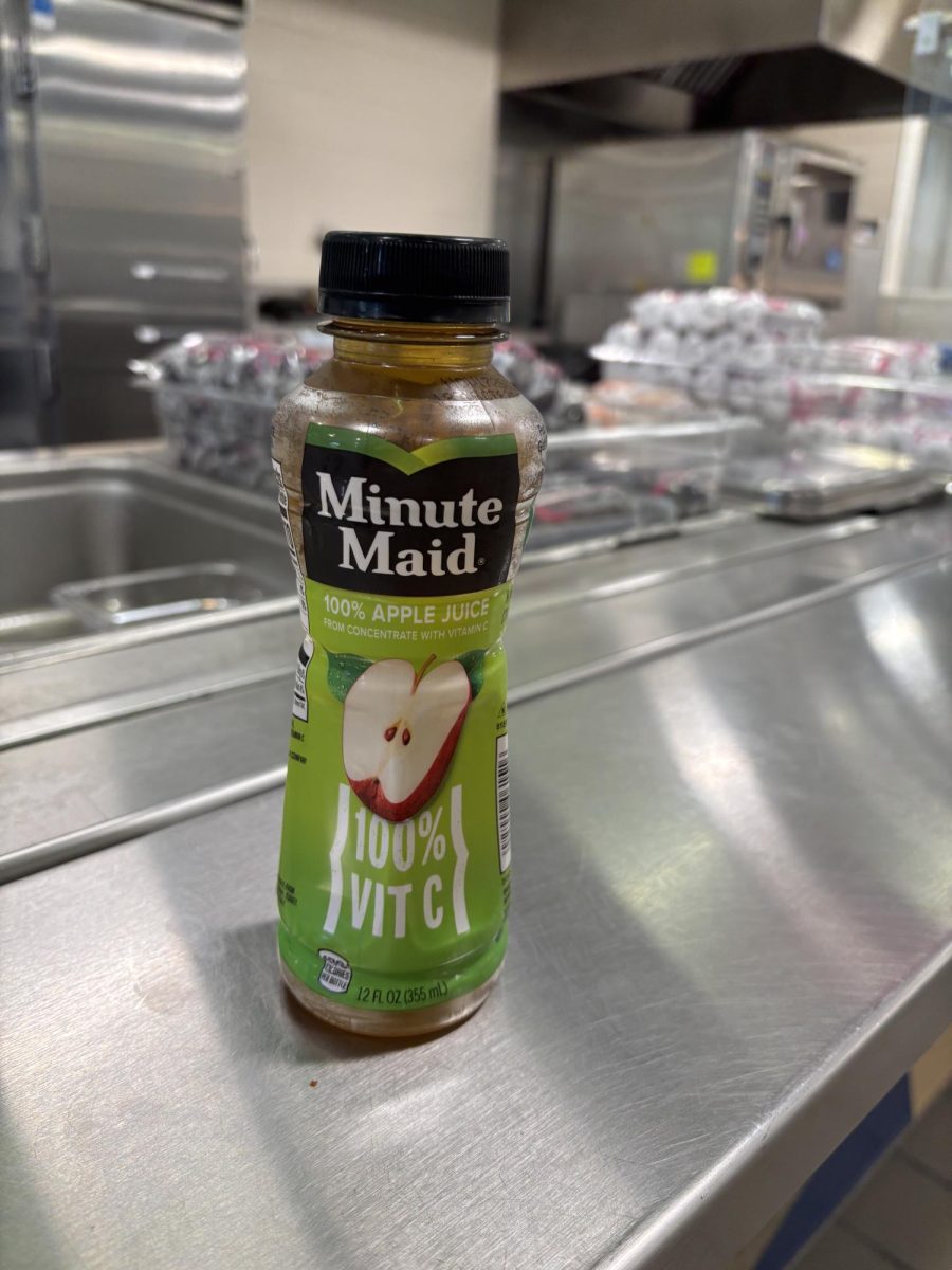 Apple juice is sold in the PVHS cafeteria along with a cranberry grape juice blend.