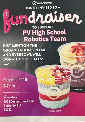 Pleasant Valley High School Robotics team “Everything That’s Radical” team fundraiser poster. 